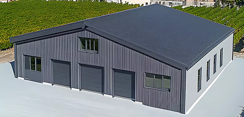 Corrugated Garage Roof Repair in Wilmette