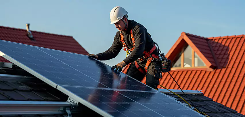 Solar Panels on Steel Roof Installation in Wilmette