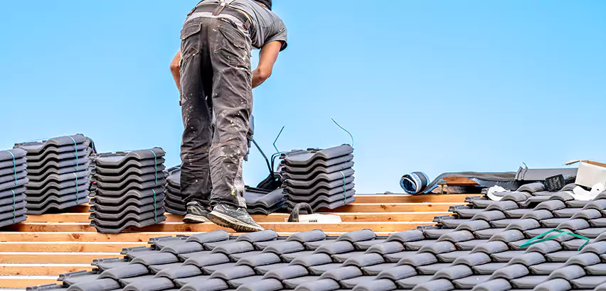 Replacing Tile Roof Underlayment in Wilmette